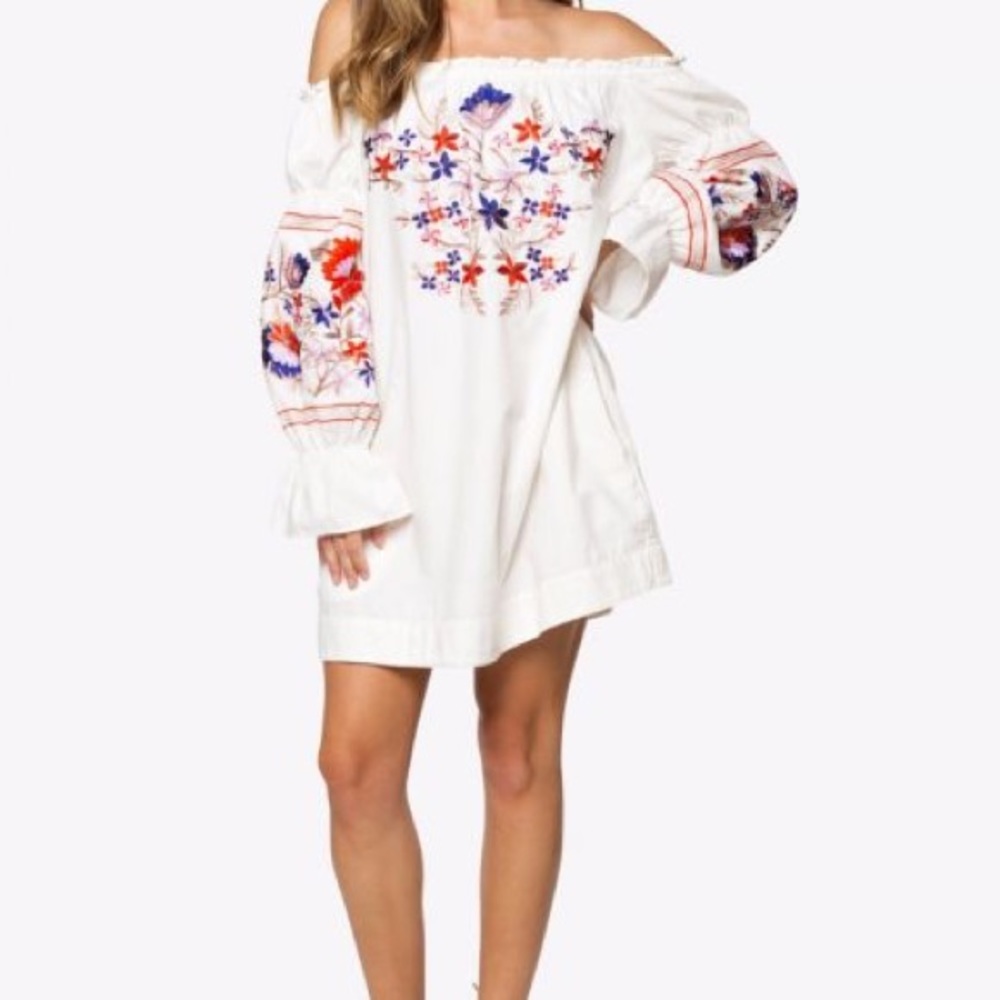 NWT Free People Ivory Fleur du Jour dress size M